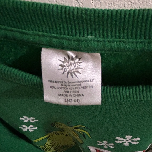 Grinch Large Men Sweater - Picture 2 of 2